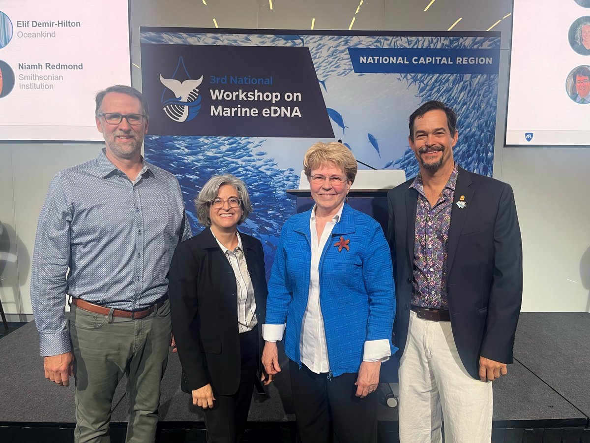 JaneLubchenco46's tweet photo. Huge thanks to eDNA cochairs, Kelly Goodwin @KdgNoaa, Chris Meyer, and Mike Weise, as well as everyone else that contributed to this important undertaking. @WHOSTP https://t.co/6ZePhOyS0X