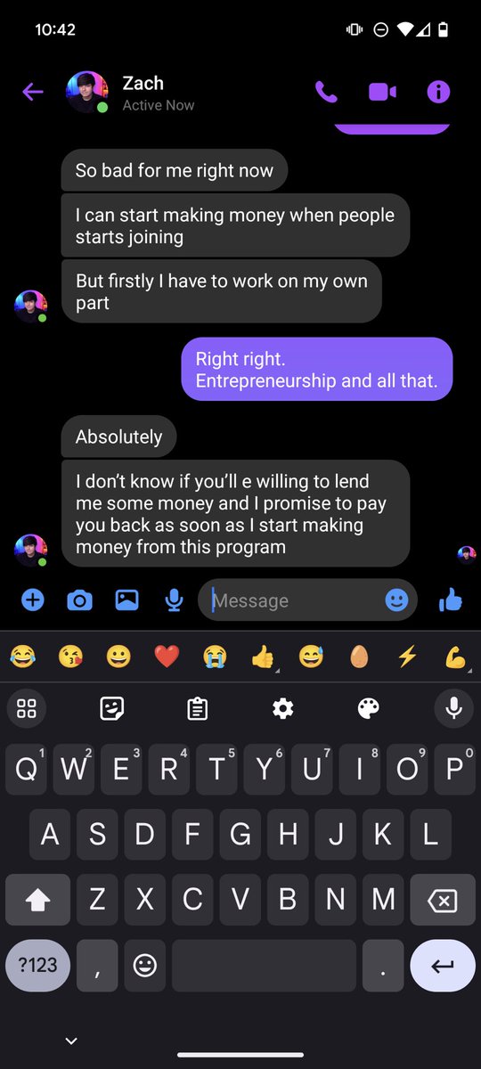 SCAM ALERT. Hey guys, got this message today that someone is pretending to be me on FB, IG, and X. They are asking people for money to do something related to voice acting. Please don’t give them anything and report the account. Know that I will NEVER message you and ask for $$$