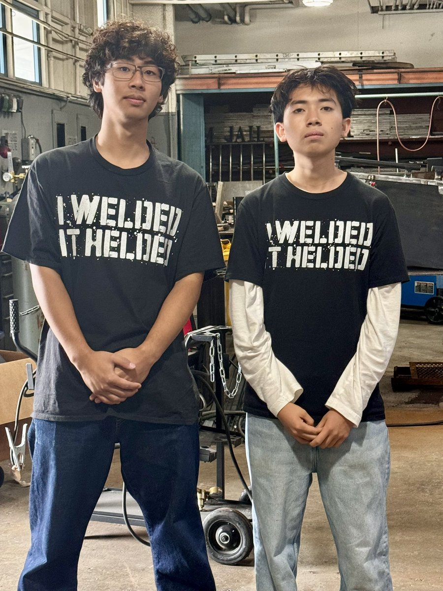 Couple students liked my sweatshirt so much they went and bought shirts.