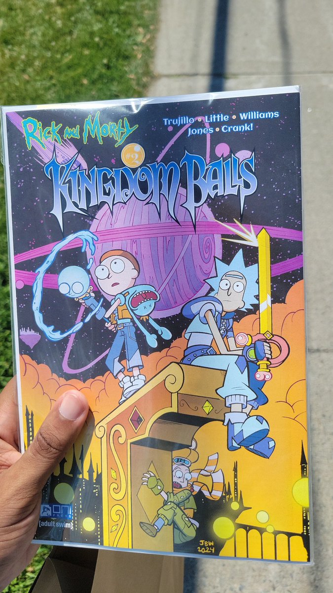 just copped rick and morty kingdom balls issue 2, im waiting for the 1st one to get there but the art by <a href="/JarrettWilliams/">Jarrett Williams</a> looks super appealing though. cant wait to see what these pages have in store for me