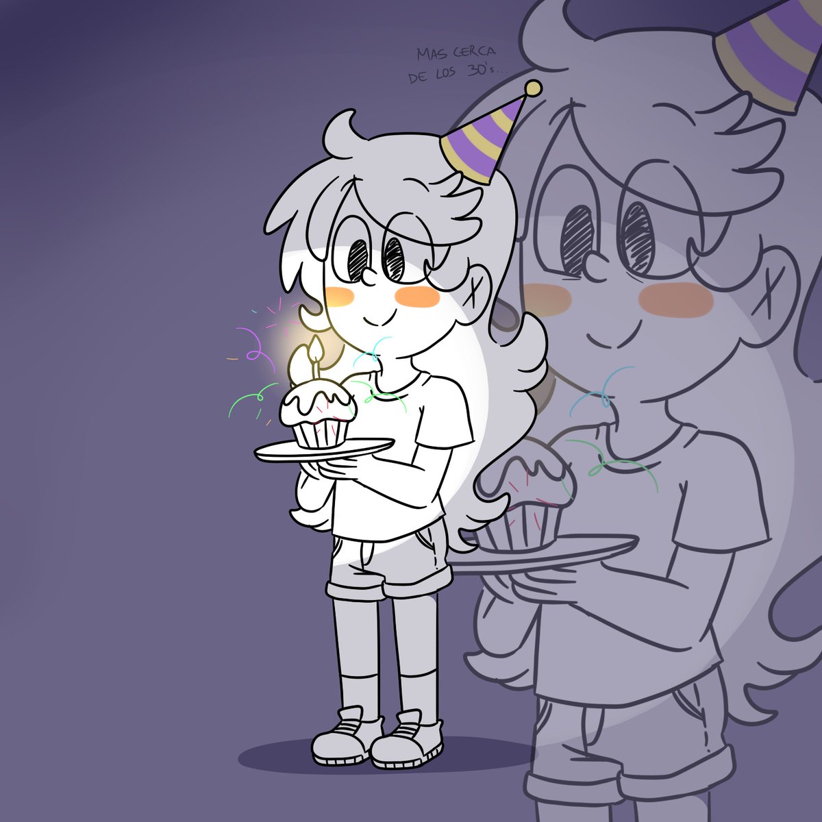 KonaNeko2's tweet image. Feliz cumple a mi 🎉🥺03/06 
La konita se hace más vieja 😩~❤️✨

#calartsstyle #calartdesign #calarts #ilustracion #ilustraciondigital #birthdays #draw #artist