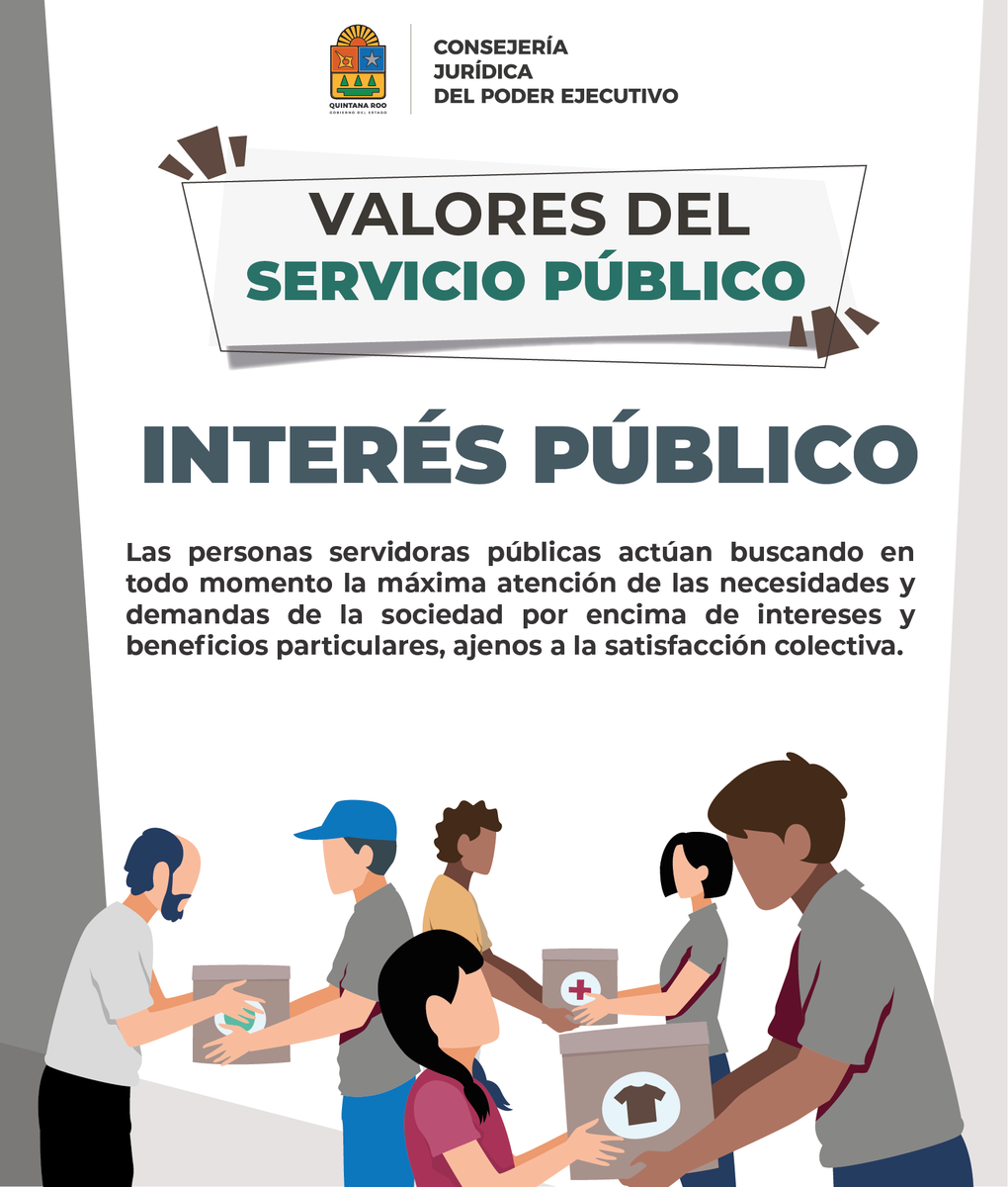cjpeqroo's tweet photo. Valores del Servicio Público
Conoce uno de los Valores del Servicio Público que conducen el actuar de toda servidora y servidor público de la Administración Pública del Poder Ejecutivo del Estado de Quintana Roo:
Interés Público
#CJPE
#CódigoDeÉtica https://t.co/VbFx7Gs3ye