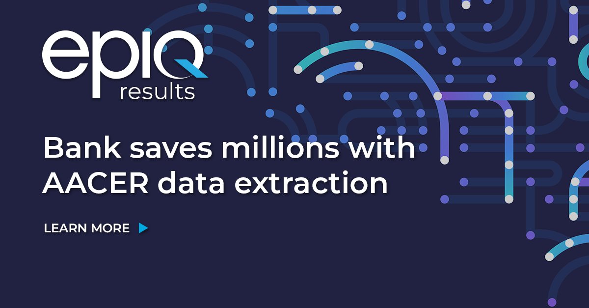 EpiqGlobal's tweet photo. Discover how Epiq AACER's data extraction services enabled one of the largest U.S. banks to navigate complex CFPB regulations and save millions.
Read the full case study: https://t.co/lKRDxKBFyl
#dataextraction #dataanalytics #bankruptcydata #aacer #casestudy https://t.co/RZtt8Y5oSu