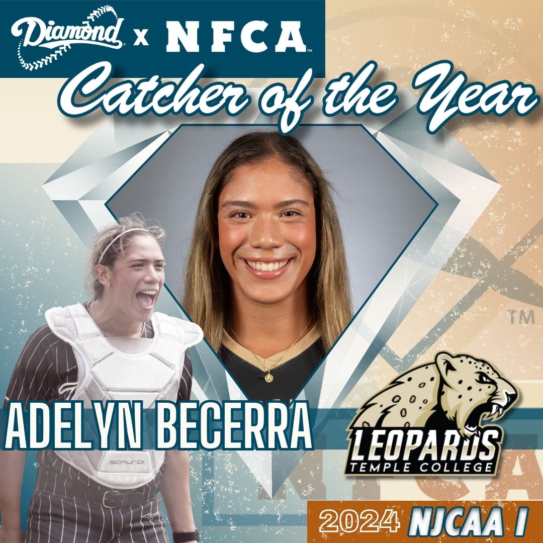 National Fastpitch Coaches Association (@nfcaorg) on Twitter photo 🚨 AWARDS ALERT: Congratulations to the 2024 <a href="/DiamondSportsCo/">Diamond Sports</a> / NFCA NJCAA Division I Catcher of the Year, <a href="/SoftballTemple/">Temple College Softball</a>'s Adelyn Becerra! 🥎
🔗 nfca.org/divnews/njcaa1… 🚨 AWARDS ALERT: Congratulations to the 2024 <a href="/DiamondSportsCo/">Diamond Sports</a> / NFCA NJCAA Division I Catcher of the Year, <a href="/SoftballTemple/">Temple College Softball</a>'s Adelyn Becerra! 🥎
🔗 nfca.org/divnews/njcaa1…