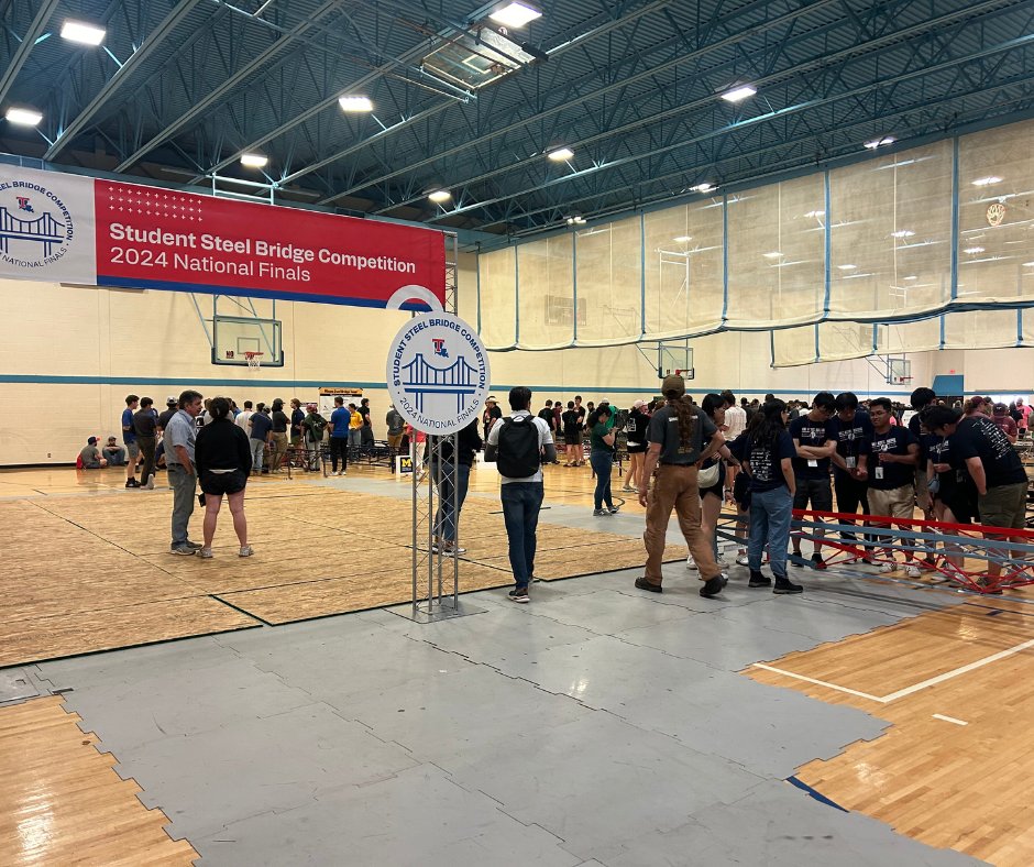 DISTRANSteel's tweet photo. We had a great time last week at the AISC Steel Bridge Competition at Louisiana Tech University. It was a pleasure meeting so many talented and creative individuals. Thank you to everyone who stopped by our table, and congratulations to the winners! 📐🛠️ https://t.co/1rUb4Xq0jH
