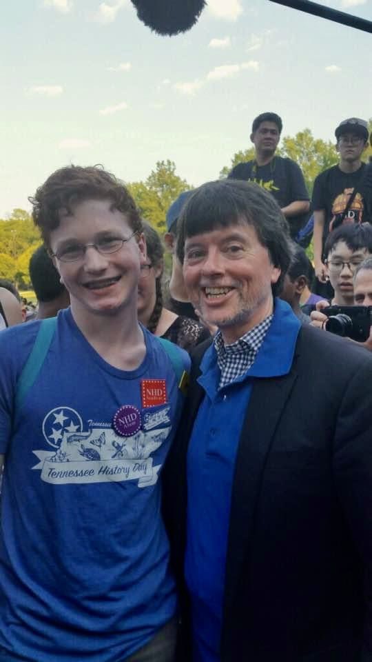tgasports's tweet photo. @KenBurns @NationalHistory Thank you @KenBurns , our kiddo is now going into his Senior year at Dartmouth College as a History major!   This picture was taken during eight grad year.  Keep inspiring! https://t.co/rOGb1EVpDF