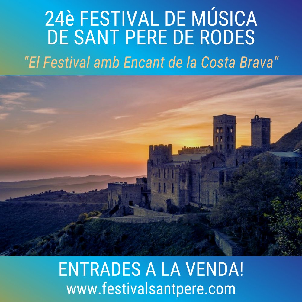 JA EL TENIM AQUÍ!
Arriba la 24a edició del #FestivalSantPere, amb concerts tots els dissabtes i tots els dimecres, des del 13 de juliol al 24 d'agost del 2024. 
Tota la programació i venda d'entrades a: 
festivalsantpere.com
Música d'alt nivell en un entorn privilegiat!