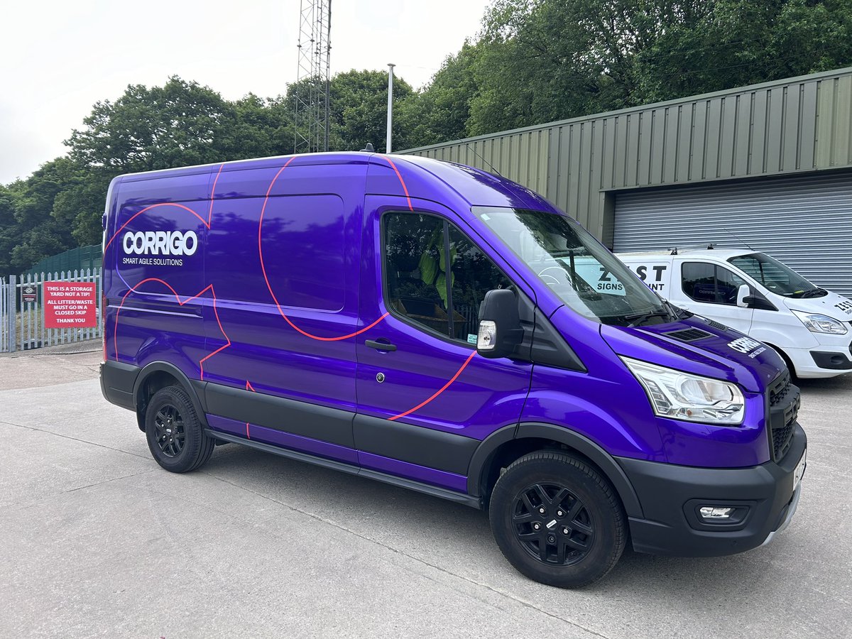 May was a busy month for vehicle wrapping with 6 in total just for our client Corrigo. All standard Transit colours transformed into eye-catching vibrant purple.  #holmfirth #vangraphicsdesign #vangraphics #huddersfield #vehiclegraphics #vehiclewraps #vehiclelivery #vehicledesign