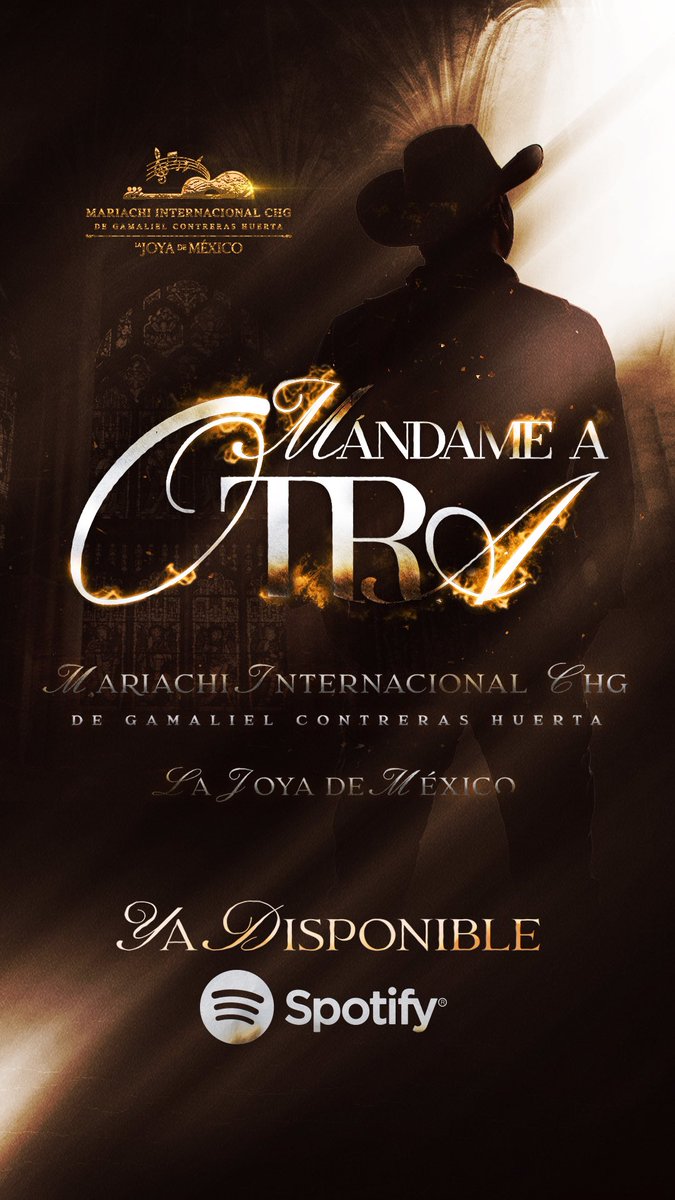 MariachiCHG's tweet photo. ¡“Mándame A Otra”, ya disponible en todas las plataformas digitales!🍻

Plataformas de reproducción: https://t.co/ZJa23fR3V5
Video Oficial: https://t.co/puBcOLczwv https://t.co/FhsjYjwkZN