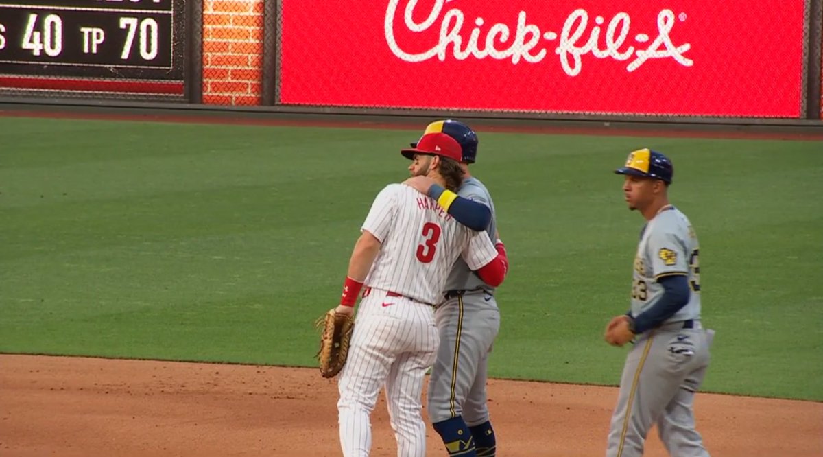 AlexCarrMLB's tweet photo. Rhys and Bryce :') https://t.co/Xg90MqY16p