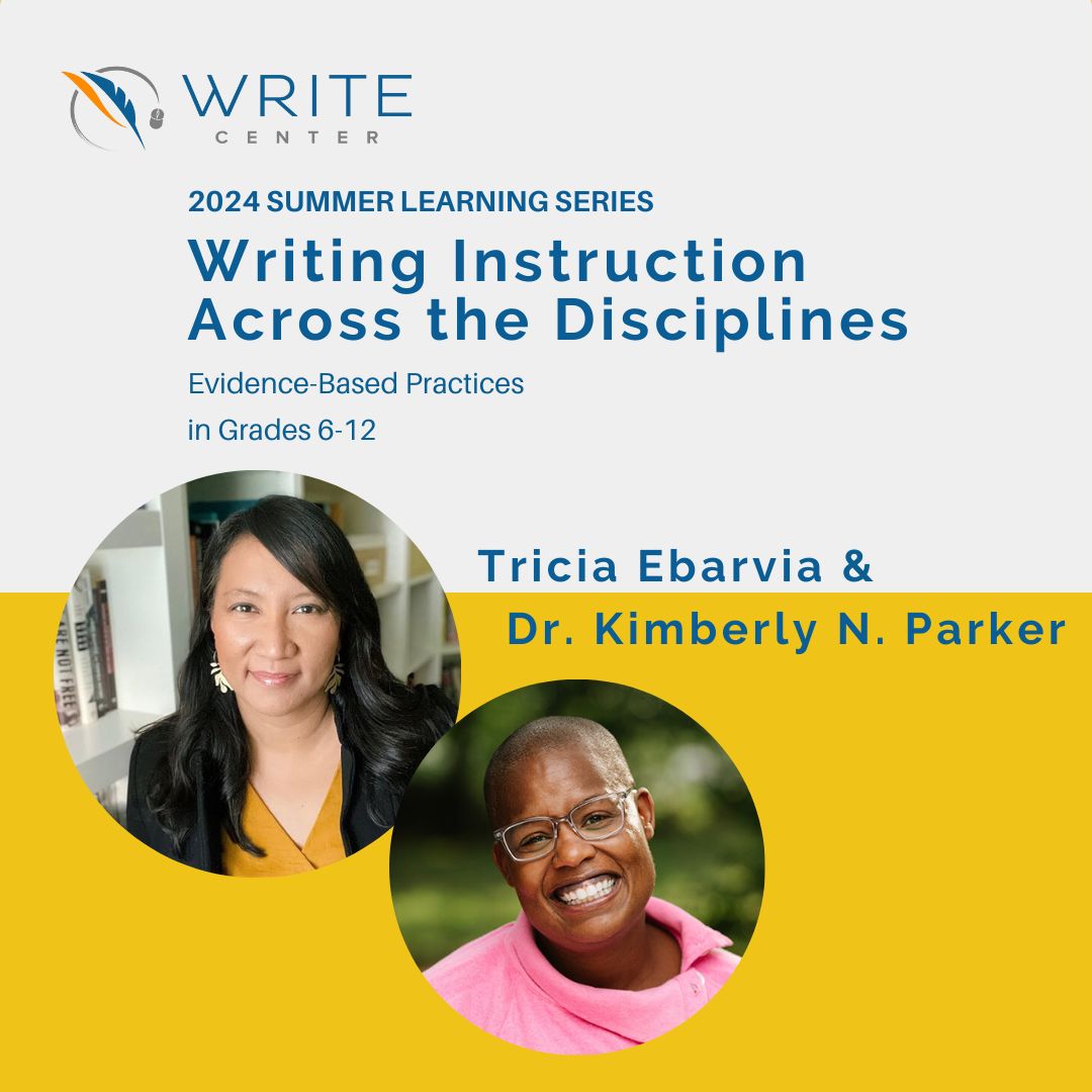 Writing Project (@writingproject) on Twitter photo Join <a href="/triciaebarvia/">Find me at @triciaebarvia on all the other apps</a> and <a href="/TchKimPossible/">Dr. Kim Parker (she | her)</a> as they present a framework for implementing culturally sustaining writing practices in the classroom. Part of the <a href="/WRITE_Center/">National WRITE_Center</a>'s 2024 summer seminar series. bit.ly/3KqGV6X Join <a href="/triciaebarvia/">Find me at @triciaebarvia on all the other apps</a> and <a href="/TchKimPossible/">Dr. Kim Parker (she | her)</a> as they present a framework for implementing culturally sustaining writing practices in the classroom. Part of the <a href="/WRITE_Center/">National WRITE_Center</a>'s 2024 summer seminar series. bit.ly/3KqGV6X