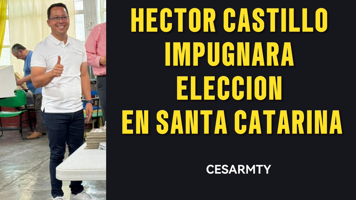 🔴⚡️#ULTIMAHORA
Anuncia el candidato del <a href="/PANNLMX/">PAN Nuevo León</a> a la Alcaldía de Santa Catarina, <a href="/_CastilloHector/">Héctor Castillo</a> que impugnará la elección por considerar que hubo irregularidades por parte de su contrincante el emecista <a href="/JesusNavaNL/">Jesús Nava</a> 
#NuevoLeon #EleccionesMéxico2024