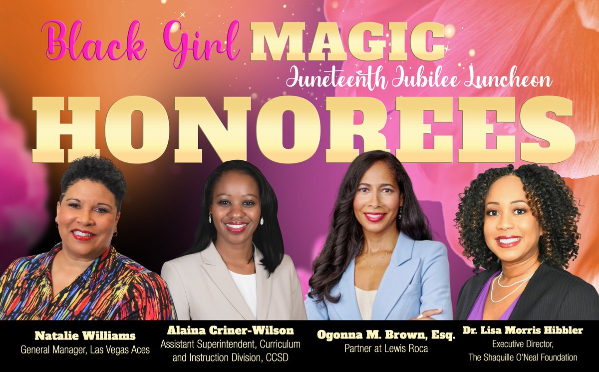 The Black Girl Magic Juneteenth Jubilee Luncheon is approaching FAST! Stay tuned this week as we spotlight our phenomenal Black Girl Magic honorees and learn more about their significant contributions to our community.