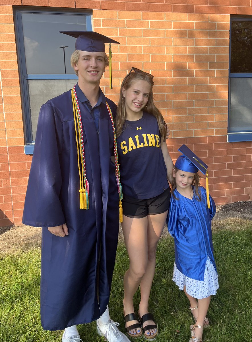 Back to back graduation nights with one in the middle still studying for finals this week! Thanks for a great year, Saline!