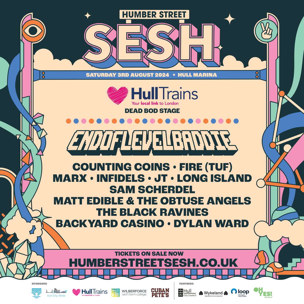 Humber Street Sesh (@humberstsesh) on Twitter photo 👊 <a href="/Hull_Trains/">Hull Trains</a> DEAD BOD STAGE LINEUP REVEALED
Joining <a href="/therealbaddie/">Endoflevelbaddie</a> this year will be:
<a href="/counting_coins/">Counting Coins</a>, Fire (TUF), <a href="/marx01482/">Paleface Killah</a>, Infidels., JT, <a href="/longislanduk/">LONG ISLAND</a>, <a href="/samscherdel/">Sam Scherdel</a>, <a href="/MattEdible/">Matt Edible</a>, <a href="/theblackravines/">The Black Ravines</a>, <a href="/backyardcasino/">Backyard Casino</a>, and <a href="/DylanWardMusic_/">Dylan Ward</a>.
🎟 humberstreetsesh.co.uk 👊 <a href="/Hull_Trains/">Hull Trains</a> DEAD BOD STAGE LINEUP REVEALED
Joining <a href="/therealbaddie/">Endoflevelbaddie</a> this year will be:
<a href="/counting_coins/">Counting Coins</a>, Fire (TUF), <a href="/marx01482/">Paleface Killah</a>, Infidels., JT, <a href="/longislanduk/">LONG ISLAND</a>, <a href="/samscherdel/">Sam Scherdel</a>, <a href="/MattEdible/">Matt Edible</a>, <a href="/theblackravines/">The Black Ravines</a>, <a href="/backyardcasino/">Backyard Casino</a>, and <a href="/DylanWardMusic_/">Dylan Ward</a>.
🎟 humberstreetsesh.co.uk