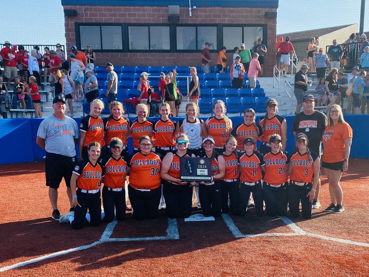 The Bulldogs are state bound! <a href="/WHSsball/">WHS Softball</a> wins 4-1 over Mt. Zion at the Decatur Supersectional to advance to the Class 3A state tournament. #618softball