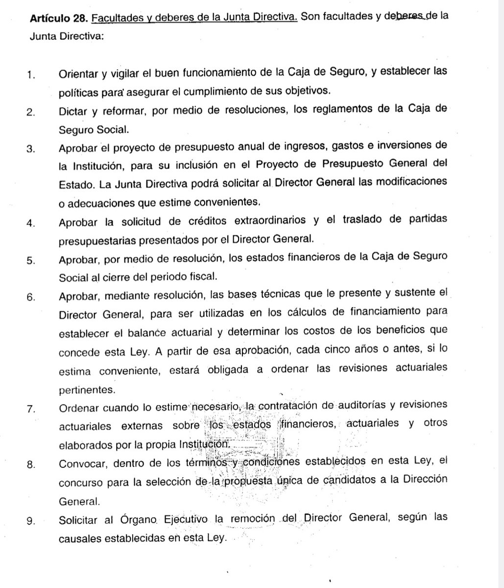 BlandonJose's tweet photo. Sobre la designación del nuevo Director de la Caja del Seguro Social es bueno recordar lo que la Ley 51 del 2005 señala al respecto en el numeral 8 del art 28 y en el art 35. La Junta Directiva debe presentar una nómina de 3 candidatos al Ejecutivo en este mes de julio y para ello, obviamente, hay que convocar antes a un concurso. Los términos están definidos en la Ley, así como el procedimiento, y por más que se cuestione a los miembros actuales de la JD de la CSS, no se debe violentar lo que la Ley establece. Mal precedente sería.