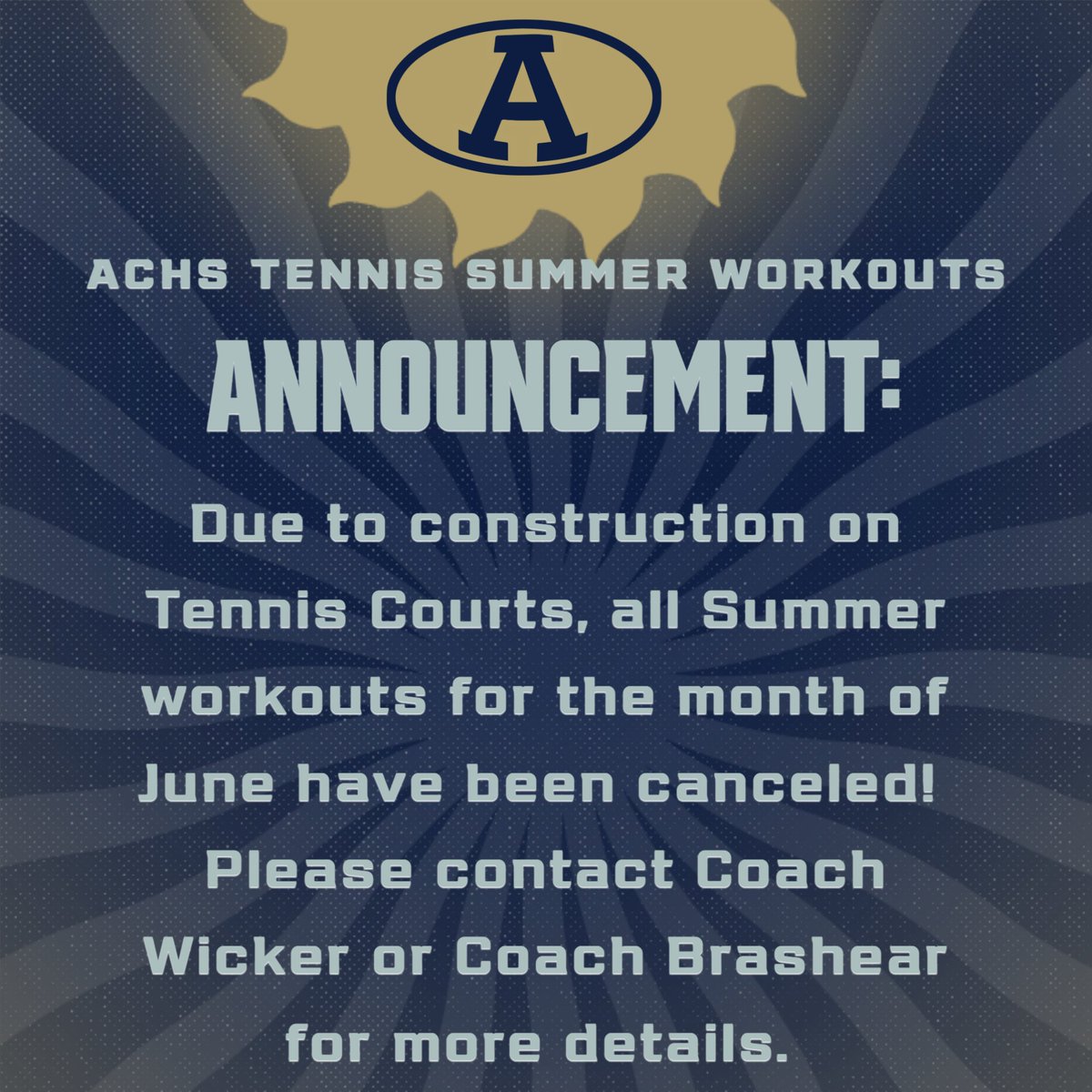 Tennis Athletes - Please see the announcement below!

#bluecollargoldstandards