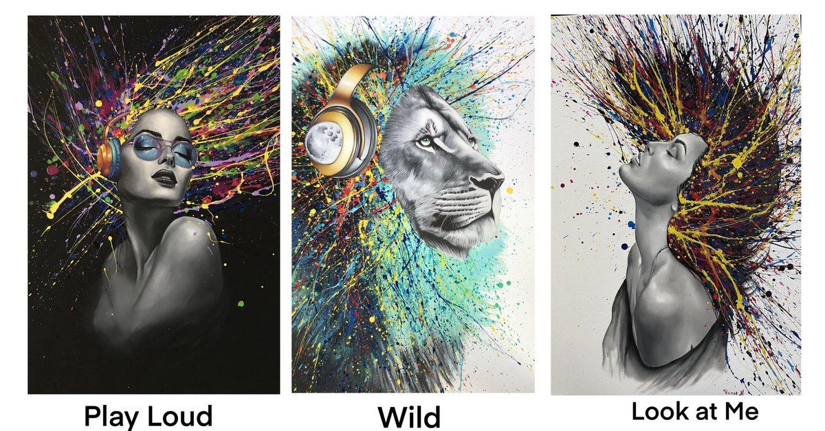 robertrali's tweet photo. Mixed technique oil and acrylic on canvas

Wild
Play Loud
Look at me

#saviongallery #wild #color #art #acrylic #arte #oil 
#colorexplosion #lion #music #ritmo #rythm https://t.co/7h3ClydSbb