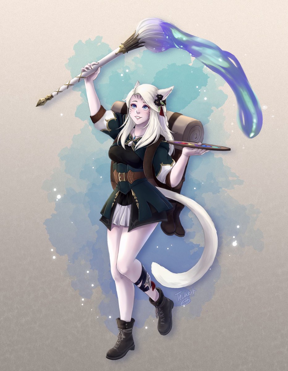 tech_does_art's tweet image. Excited for Dawntrail~ ✨
.
.
.
#ffxiv #ffxivart #clipstudiopaint #pictomancer
