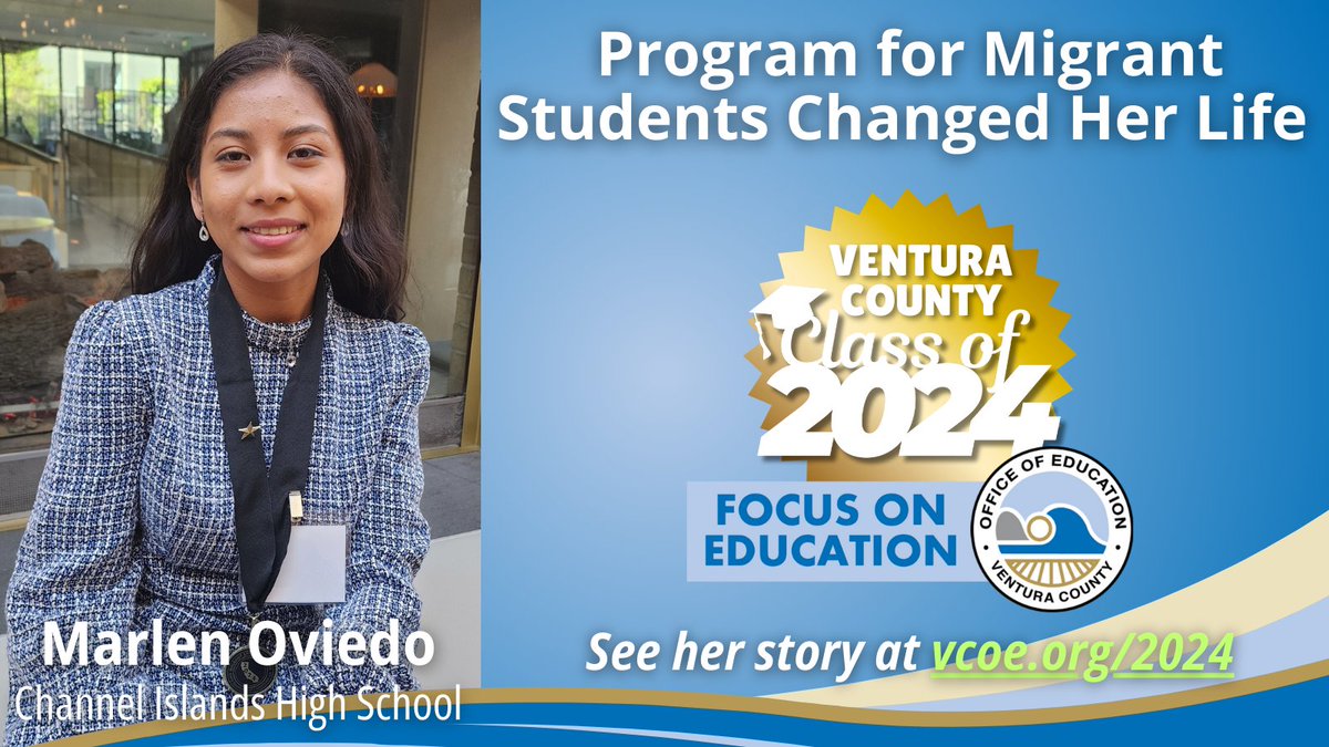 Ventura Co Ofc of Ed (@venturacoe) on Twitter photo Just a few years after learning English, Marlen Oviedo won a speech and debate contest for migrant students. Now she's about to graduate from Channel Islands High School. See her inspiring story at buff.ly/4aPuR9X <a href="/OxnardUnion/">OxnardUnion</a> <a href="/cihs_raiders/">Channel Islands HS</a> Just a few years after learning English, Marlen Oviedo won a speech and debate contest for migrant students. Now she's about to graduate from Channel Islands High School. See her inspiring story at buff.ly/4aPuR9X <a href="/OxnardUnion/">OxnardUnion</a> <a href="/cihs_raiders/">Channel Islands HS</a>