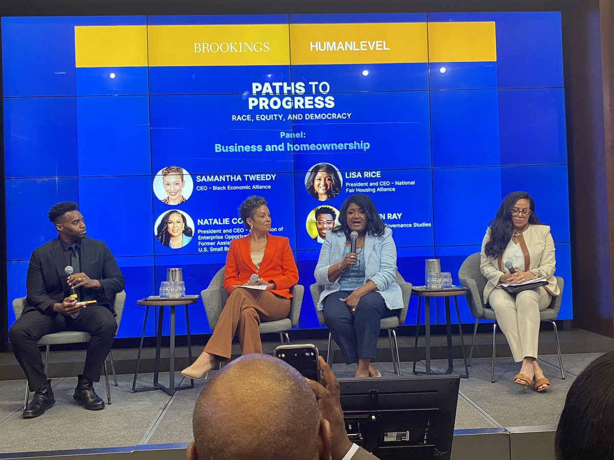 NikitraBailey's tweet image. @natfairhouse’s @ItsLisaRice discusses why #AFFH is key for creating equitable opportunities that can lift all communities along with #FirstGenHome, responsible AI, and Special Purpose Credit Programs. @BrookingsInst 
@andreperryedu 
@johnlegend 
@Living_Cities 
@FUSECorps