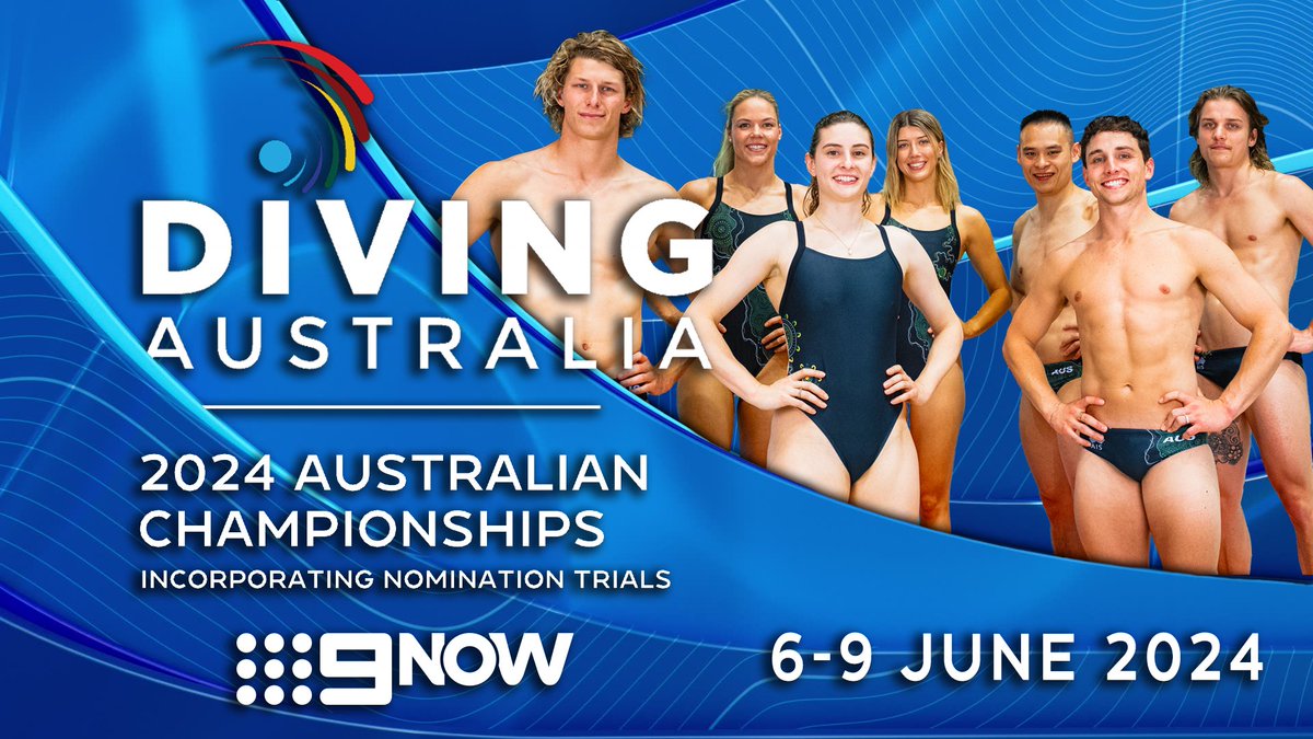The 2024 Australian Diving Championships incorporating Nomination Trials will be broadcast exclusive, live and free from June 6-9 on <a href="/9Now/">9Now</a> .

Diving Australia is grateful to have the support of Nine to showcase our sport to fans across the country ahead of the Olympic Games.