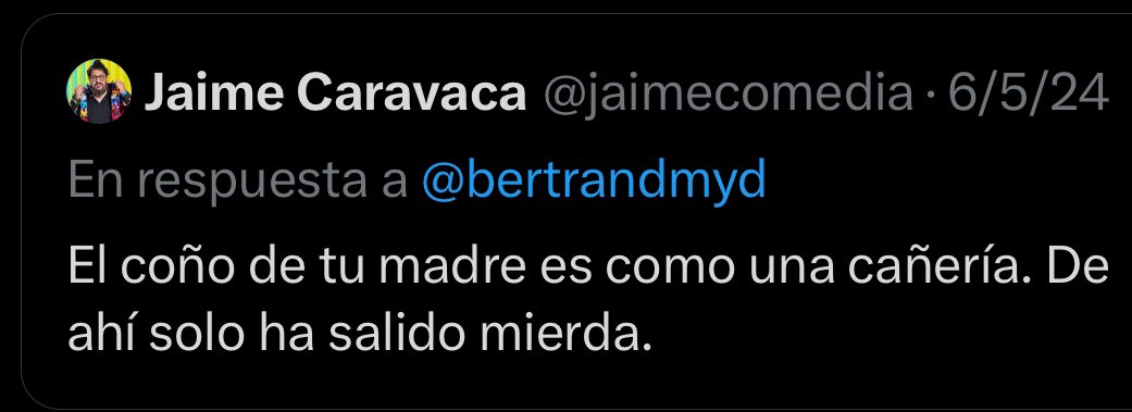 Me toca, te vas a cagar encima