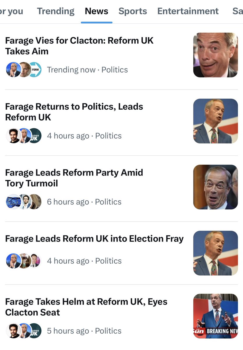 theAliceRoberts's tweet photo. To think - I used to find trending news on this platform… what has it become?! 5 top stories… https://t.co/Jlv22B91IF