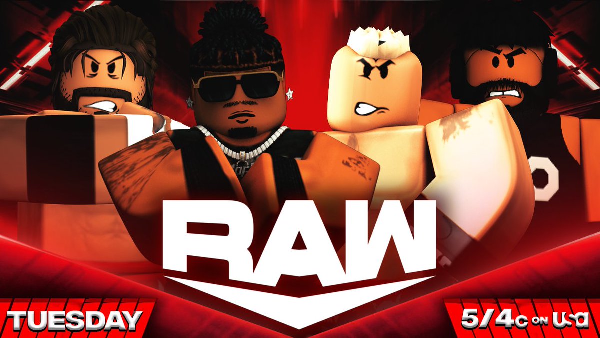 _WWERoblox's tweet photo. -RAW-
These 4 Men will come together to sign the contract ahead of their match for the #WWEC this sunday what can we see tomorrow..? (@JFKHeadshot58,@jaltojapan,@ominteen,@kk4fii)
-
@maardontcare VS @FreeJaidenn
-
@EmperorRollins VS @faintedthrone
-
@justinorampage VS @xR3AP https://t.co/68ukEd5MP1