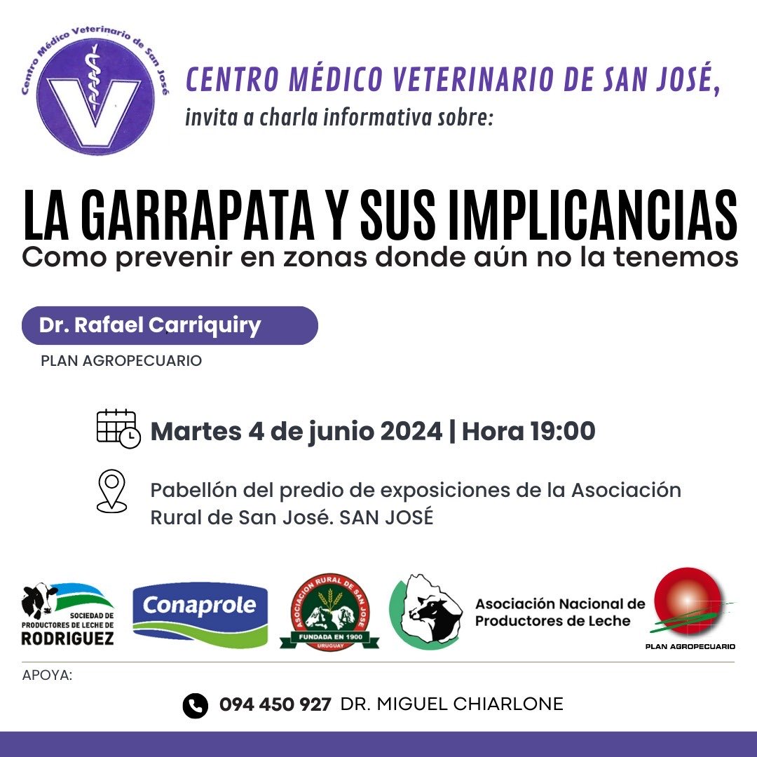 SociedadLeche's tweet photo. Los esperamos mañana para seguir trabajando juntos en la prevención de un problema que genera pérdidas millonarias para el sector productivo y la cadena agroalimentaria. ⁦@PlanAgro⁩ ⁦@ruralSJ⁩ ⁦⁦@anpl_uy⁩ ⁦@Conaprole⁩ https://t.co/Yls4tFMRsF