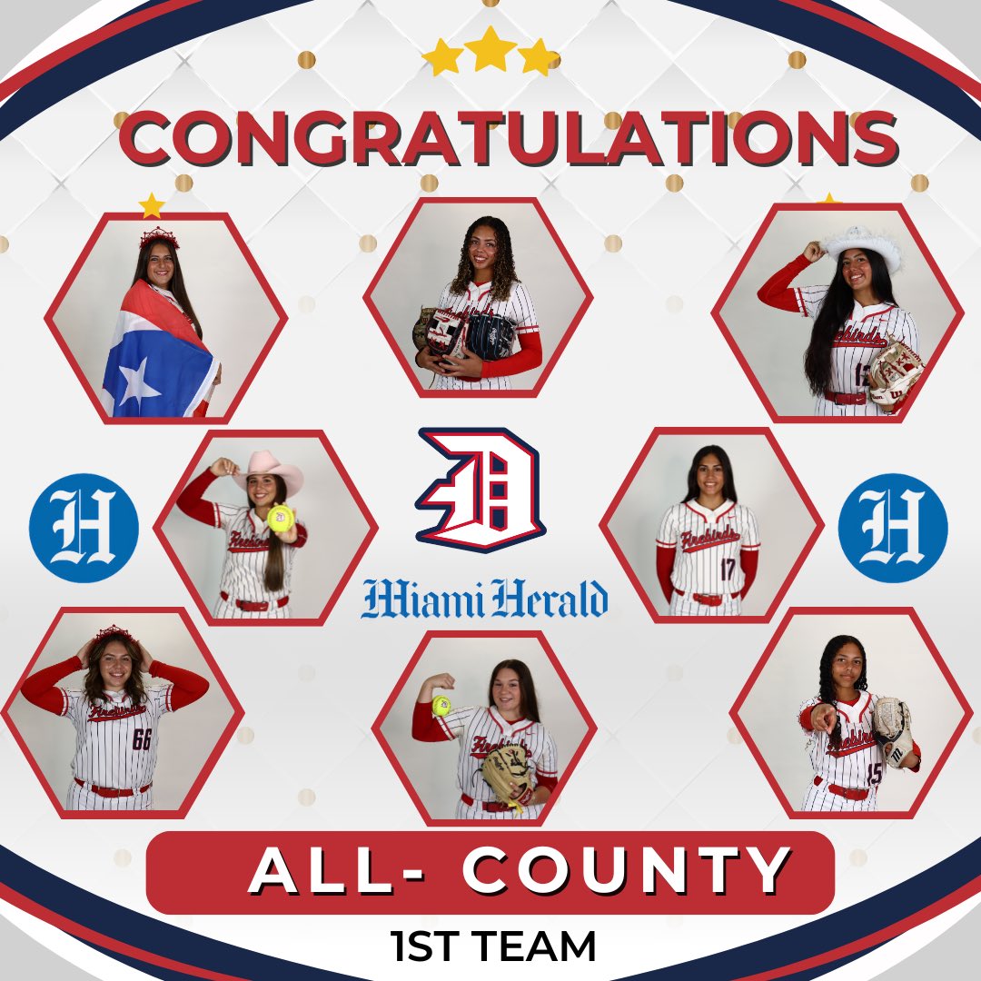 Doral Academy Softball (@doralsoftball) on Twitter photo Congratulations to <a href="/Lviruet2025/">Leyani Viruet</a> <a href="/A2026Anabela/">AnabelaA2026</a> <a href="/EmSantana2024/">Emily Santana</a> <a href="/laurenali2025/">Lauren Ali 2025</a> <a href="/2024YesseniaL/">Yessenia L</a> <a href="/sarah_breaux12/">Sarah Breaux Clemson 💜🧡 Softball</a> <a href="/VillazonMeagan/">Meagan Villazon</a> <a href="/AbdullahZoey/">Zoey_Abdullah</a> for being selected to the 1st team All County <a href="/HeraldSports/">Miami Herald Sports</a> team. Congratulations to <a href="/Lviruet2025/">Leyani Viruet</a> <a href="/A2026Anabela/">AnabelaA2026</a> <a href="/EmSantana2024/">Emily Santana</a> <a href="/laurenali2025/">Lauren Ali 2025</a> <a href="/2024YesseniaL/">Yessenia L</a> <a href="/sarah_breaux12/">Sarah Breaux Clemson 💜🧡 Softball</a> <a href="/VillazonMeagan/">Meagan Villazon</a> <a href="/AbdullahZoey/">Zoey_Abdullah</a> for being selected to the 1st team All County <a href="/HeraldSports/">Miami Herald Sports</a> team.