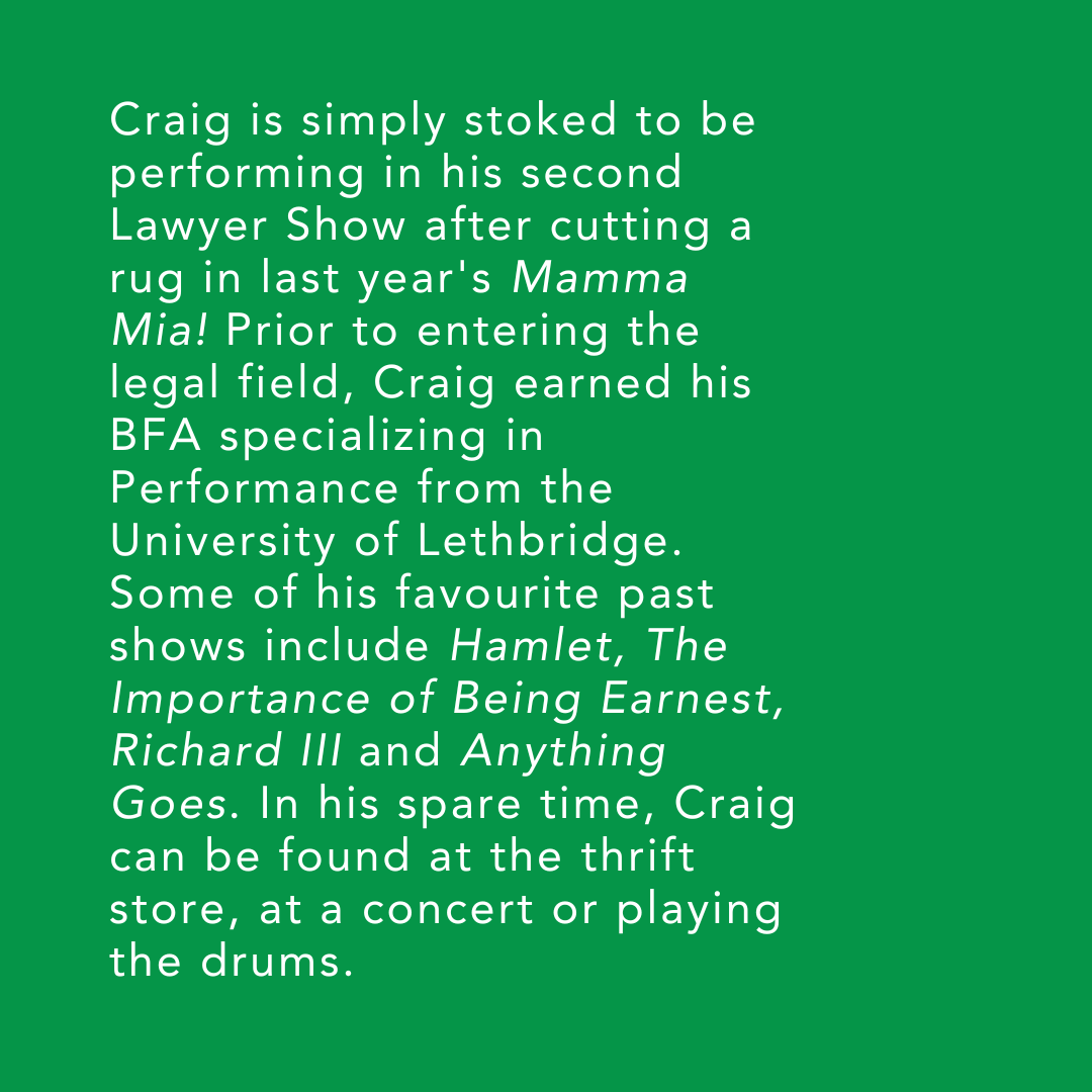 LawyerShow's tweet photo. ⭐️ Meet Lawyer Show 2024 performer Craig McCue, proudly supported by this year’s Superstar Sponsor Osler, Hoskin &amp; Harcourt LLP @Osler_Law https://t.co/Yl8FWVgk0b