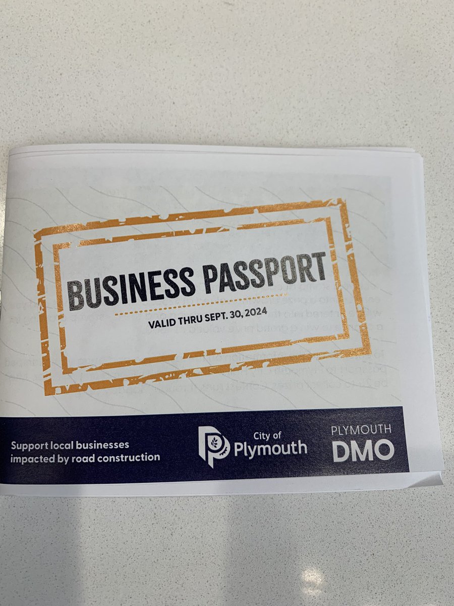 GinnyKlevorn's tweet photo. @PlymouthMN_gov don’t forget to support our local businesses during City Center Redevelopment - pick up your Passport for extra savings! #mnleg https://t.co/osnBCMnfJg
