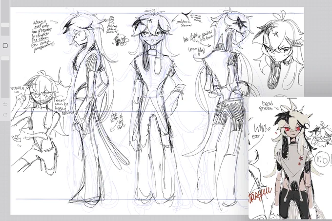 trying to make a proper ref sheet for my oc 💀 