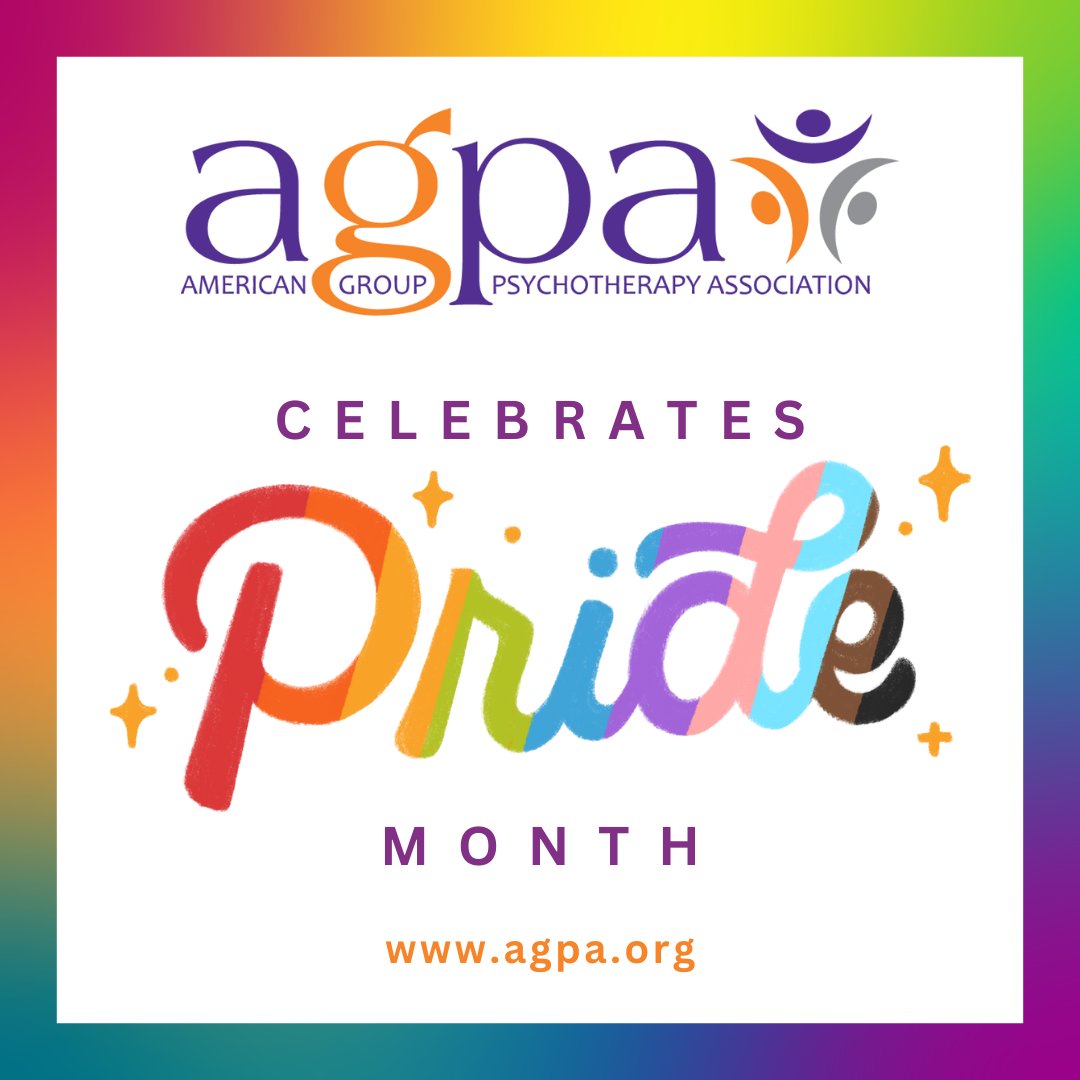 agpa01's tweet photo. Happy Pride Month! AGPA is dedicated to fostering inclusive and accessible environments for everyone, enabling communities to heal and thrive. You can access AGPA's statements on social issues here: https://t.co/ahZBXMpTif

#PrideMonth #ThePowerofGroup #GroupPsychotherapy https://t.co/xR8EeNnc7y