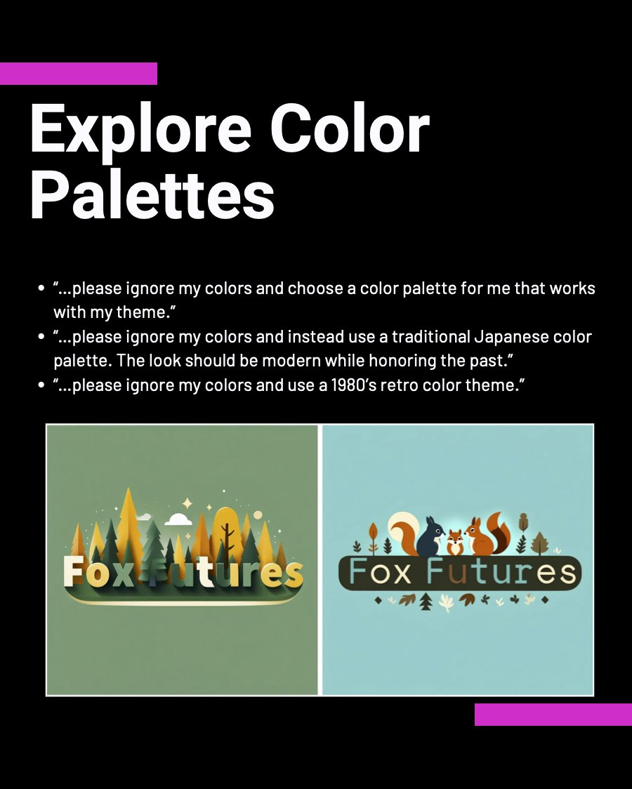 Wowzer_AI's tweet photo. 7 Tricks to Create your First AI Logo (Part II). 

#AI #logodesign #WowzerAI #logomaker #ailogo https://t.co/cGwHIpXV3g
