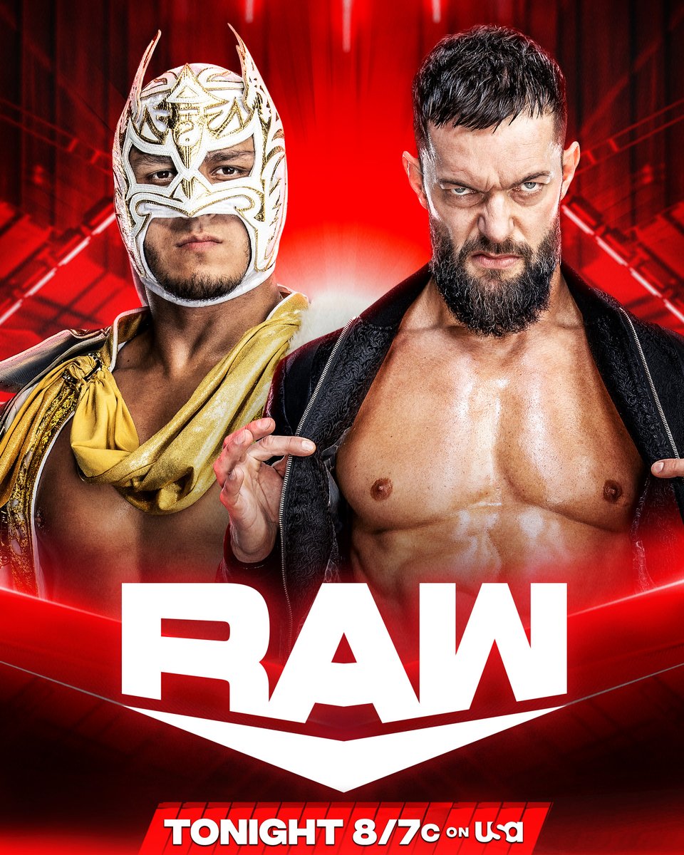 WWE's tweet image. After the events of last week, @dragonlee95 and @FinnBalor will battle it out TONIGHT on #WWERaw! 

📺 8/7c on @USANetwork