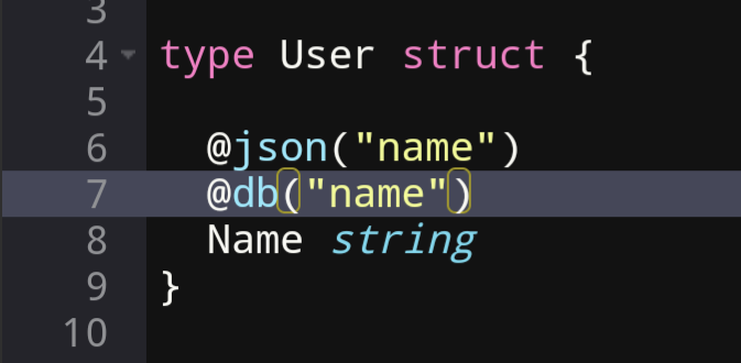 natterbrot's tweet photo. @ThePrimeagen For sure it's enums but I don't understand why struct are the way they are. Why not like this? Makes it easier to type check and could still be backwards compatible.

(Don't judge by the color scheme, I know it's ugly) https://t.co/DdKf2lYATY