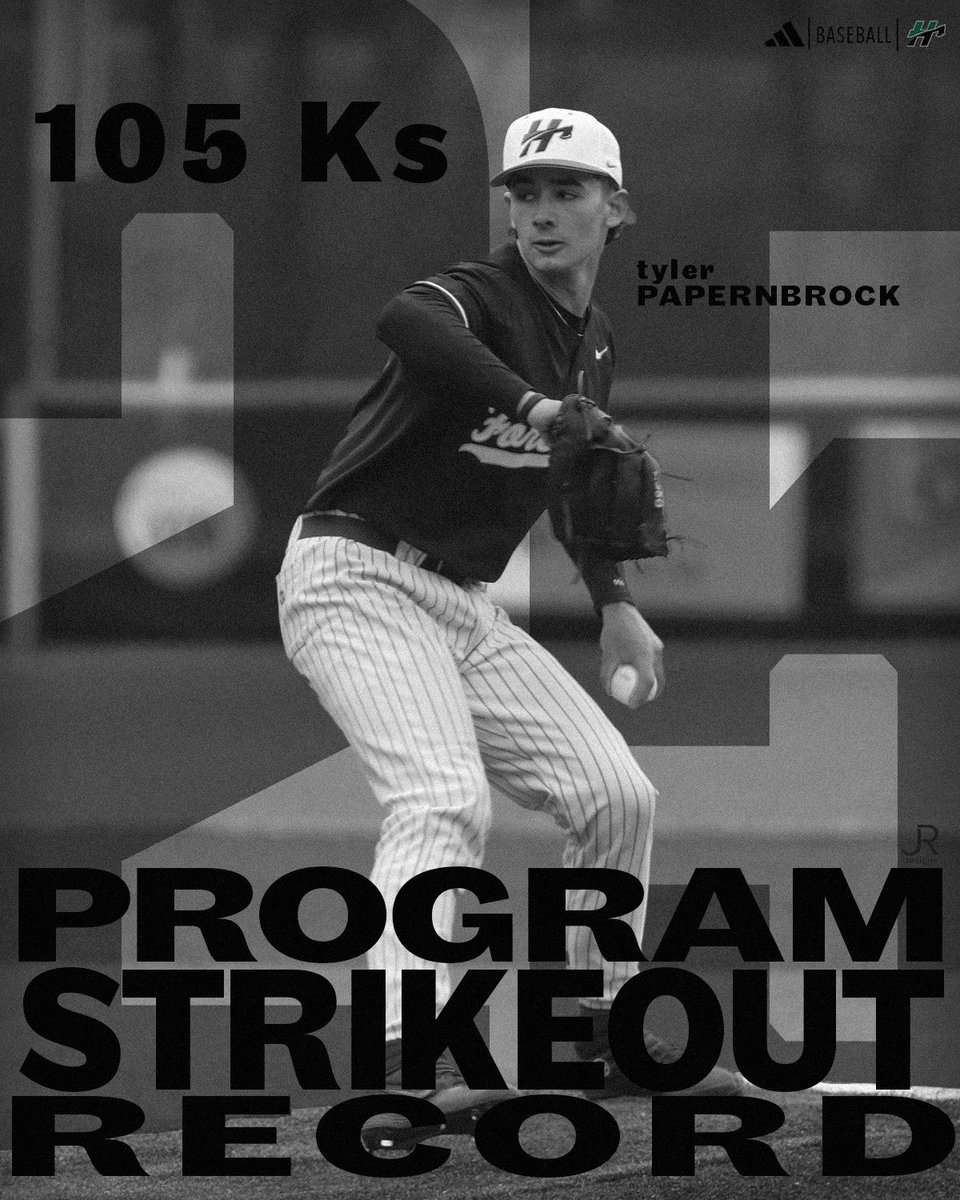 🔥🔥NEW PROGRAM RECORD!! 🔥🔥

Congrats to Tyler Papenbrock on setting the single season strikeout record!! 

Tyler struck out a whopping 105 batters in 75 innings this past season!