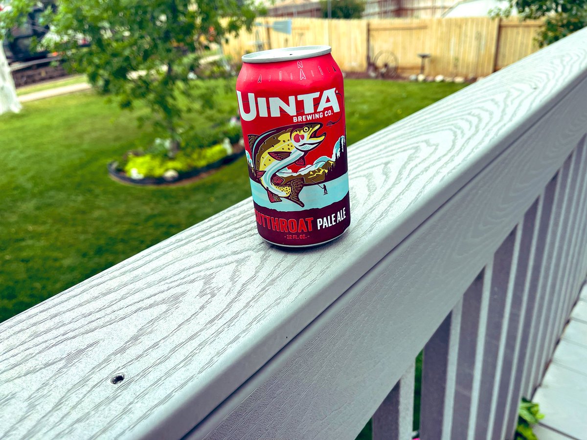 I mowed on Saturday but just got around to edging & trimming today. All done. It’s Uinta time now. Great local brew.