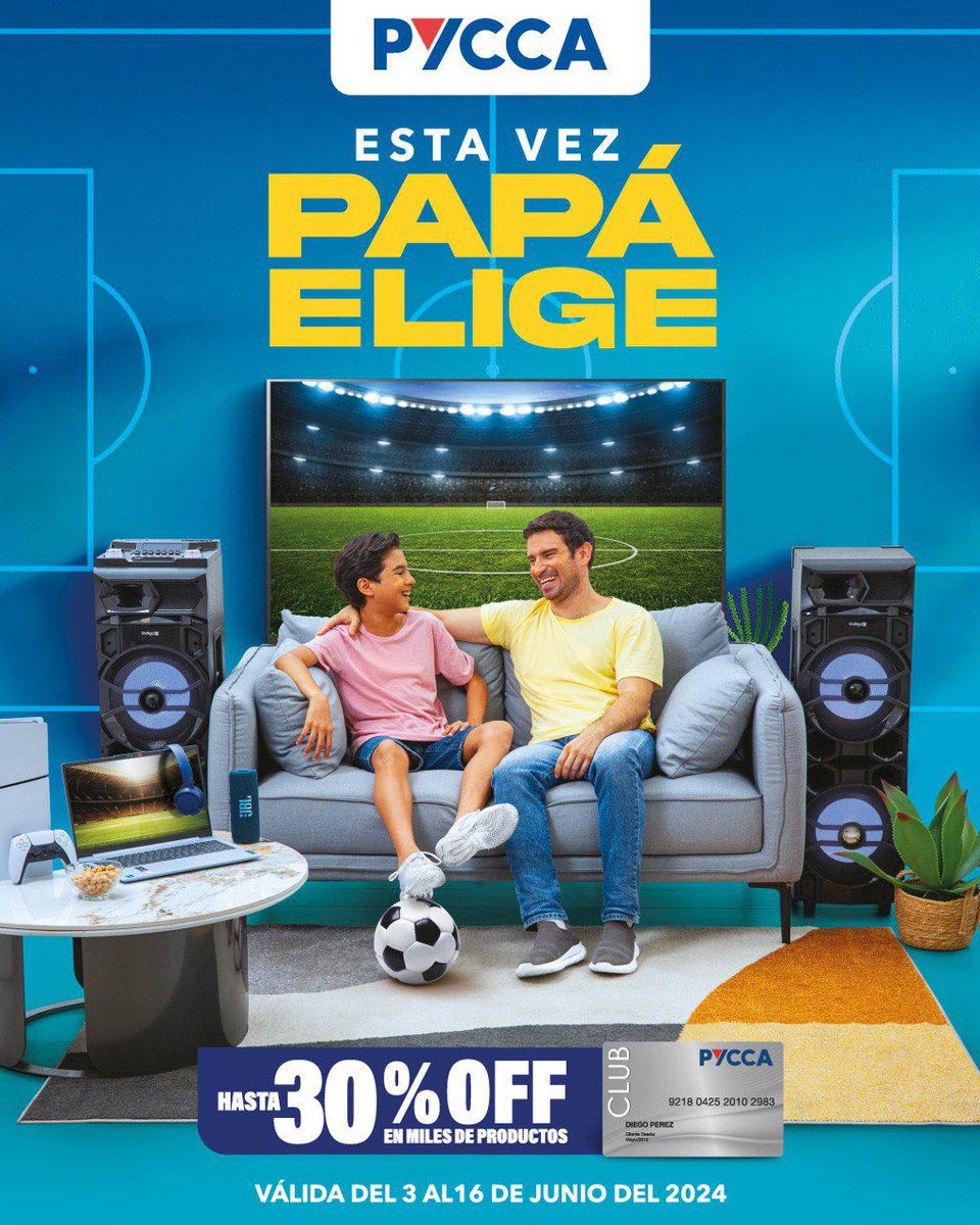 ¡Está vez, papá elige su regalo! 🎁 👨🏻❤️

Prepárate con tiempo para el #DiadelPadre, tenemos todo lo que él necesita para vivir al máximos sus pasiones ⚽️🎮🎞️

¡Encuentra el regalo de papá hasta hasta con el 30% OFF! 😍 📺