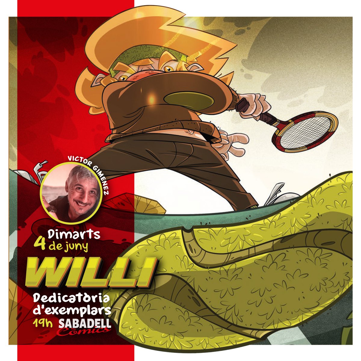 ✍️El Victor Gimenez dedicarà aquest dimarts a <a href="/SabadellComics/">Sabadell Còmics</a> exemplars del seu nou còmic 'Willi'.

👋Passeu-vos a saludar!