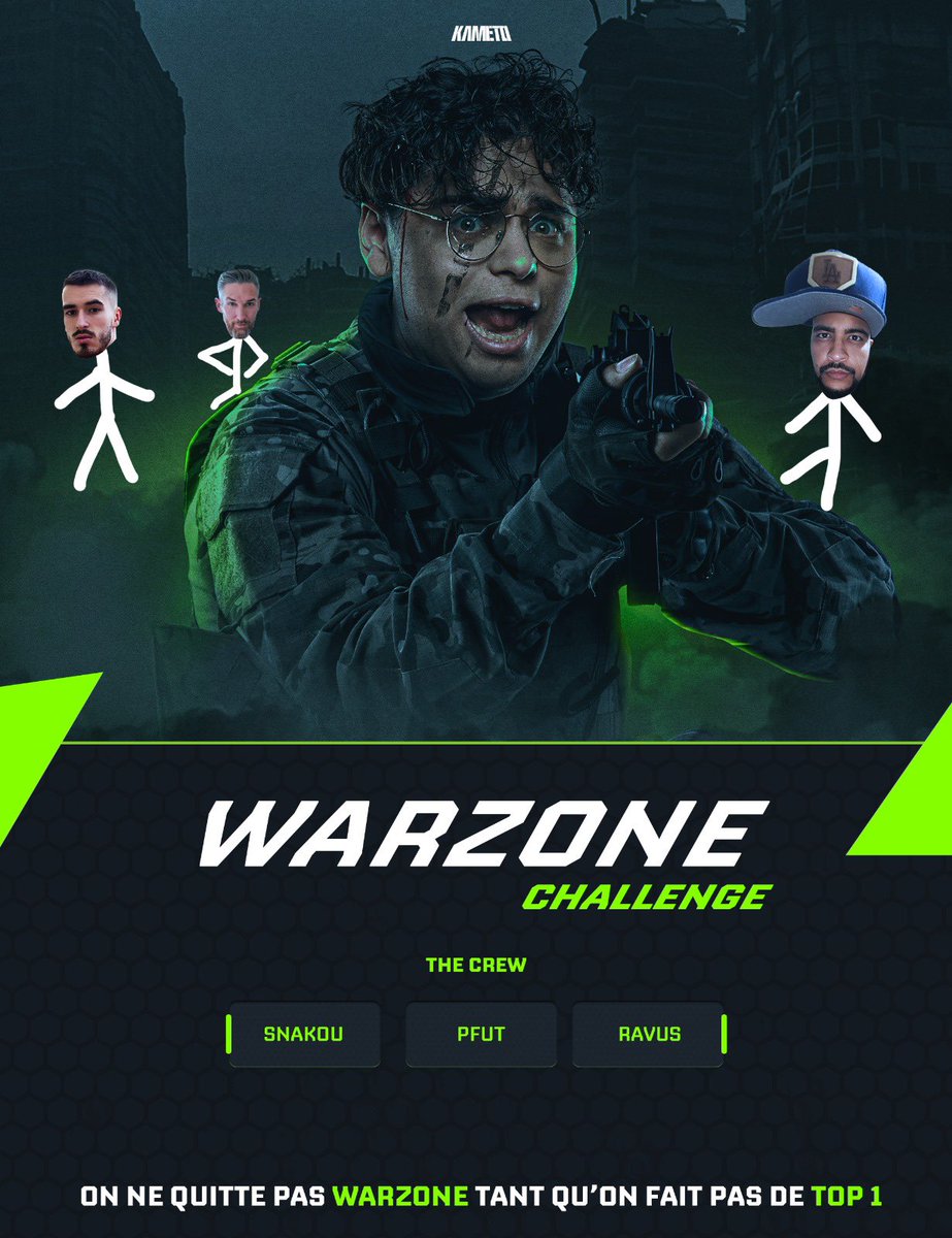 Kammeto's tweet image. DÉBUT DU LIVE 48H CARITATIF CE SOIR POUR AIDER DES FAMILLES EN PALESTINE  !

JE LANCE MAINTENANT, ON DISCUTE PUIS DÉBUT DU CHALLENGE WARZONE TOP 1 AVEC @PFut10 @MasterSnakou @nikosrava ON N’ARRÊTERA PAS AVANT DE TOP1.

ON FERA AUSSI D'AUTRES TRUCS PENDANT CES 48H, A TOUT DE SUITE