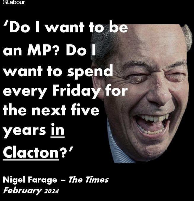 He's laughing at you Clacton. 

Vote Labour🌹