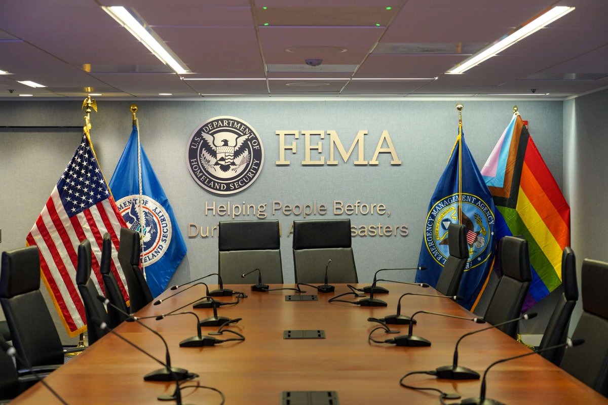 In celebration of #PrideMonth, we unveiled the Progressive Pride Flag at FEMA Headquarters.

Our LGBTQ+ workforce contributes immensely to our mission, &amp; we acknowledge their extraordinary "Rainbow Resilience." We're better able to help survivors with their unique perspectives.