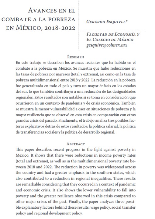 Recién salido del horno, comparto mi artículo: "Avances en el combate a la pobreza en México, 2018-2022", publicado en la Revista de Economía Mexicana. Anuario UNAM. 

Quizá ayude a comprender mejor los factores detrás del resultado electoral de ayer.
economia.unam.mx/rev_econmex.ht…