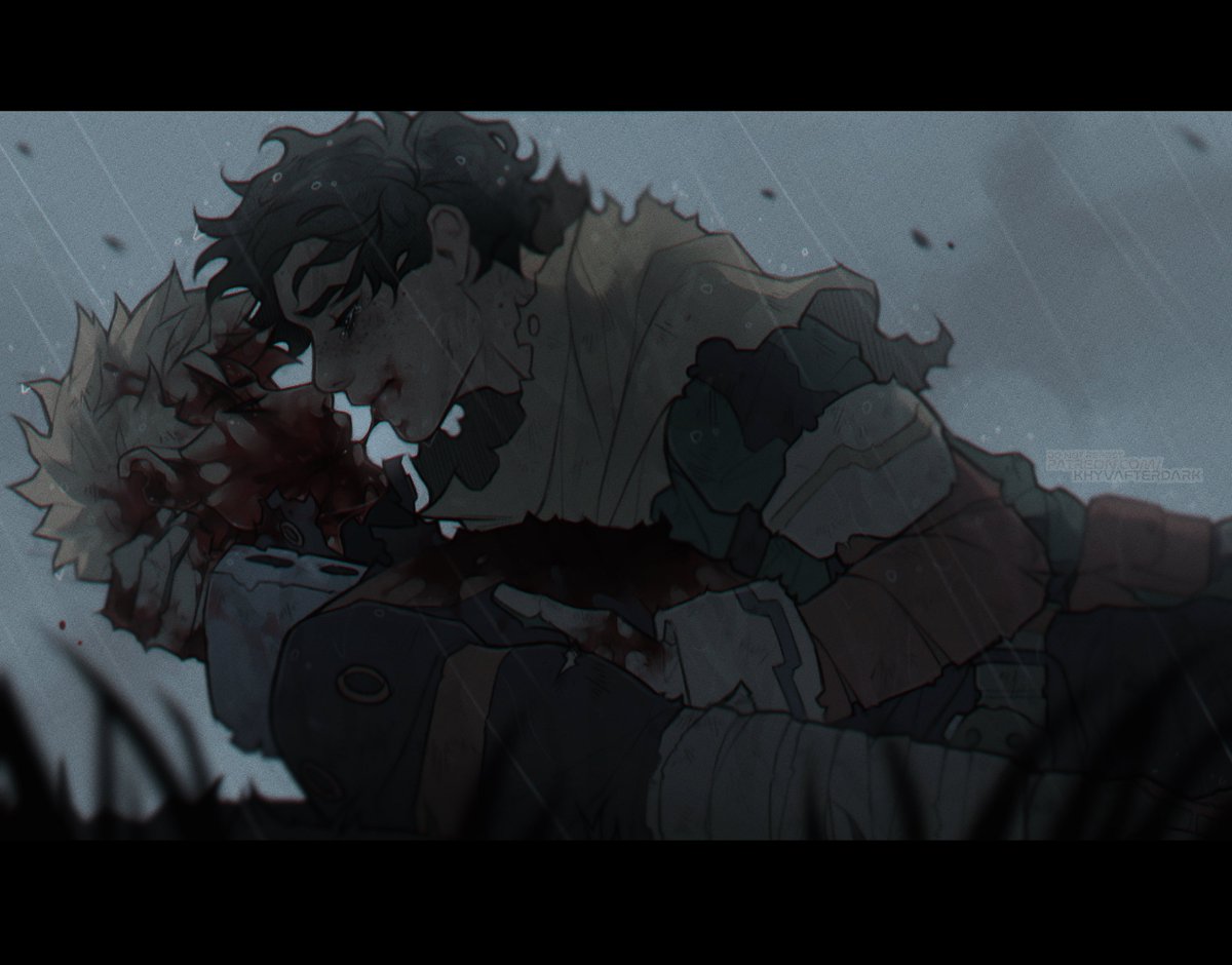 khyvafterdark's tweet photo. **manga spoilers 
[ bkdk // bakudeku ]

would’ve been a pretty devastating first kiss https://t.co/fOmOHOtgem
