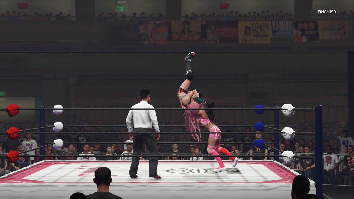 henry_finch's tweet photo. WIP: for @GTEO2K - #TJPW Korakuen Hall with Balcony banners and updated textures: closed curtains and TJPW signature banners :) #wwe2k24 #GTEO2K #GTEO https://t.co/CUXZP2fTuN