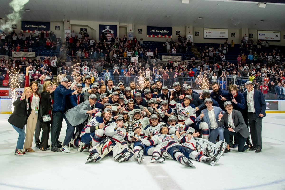 Job finished. History made ✅ Congrats boys! You earned every bit of this! #MemorialCup #OHL #HistorTogether